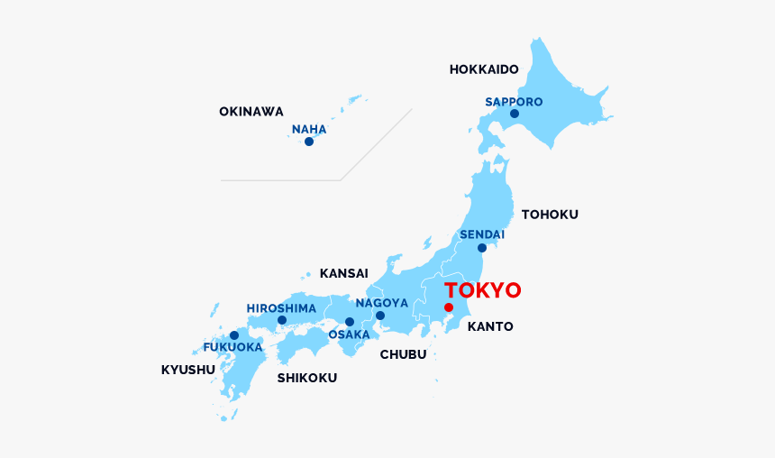 Blue Japan Map, HD Png Download, Free Download