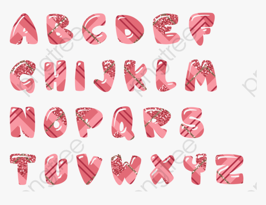 Creative Pink Candy Letters - Alphabet, HD Png Download, Free Download