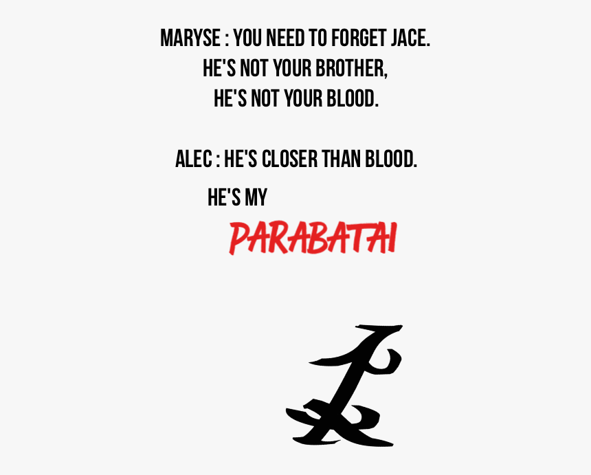 Graphic-image - Frasi Shadowhunters Parabatai, HD Png Download, Free Download