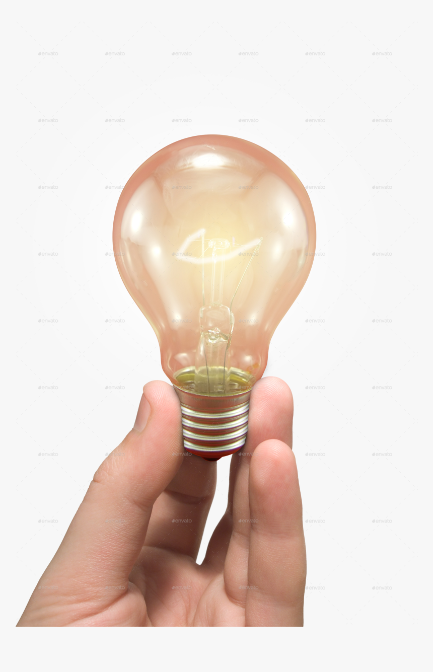 Hand Light Bulb Png, Transparent Png, Free Download